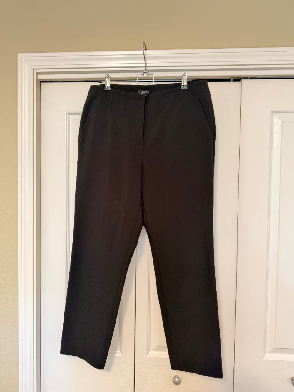 LOFT Black Straight Leg Trouser Pants
